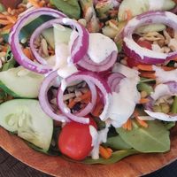 Salad with vegan ranch dressing at eden in Wilkes-barre