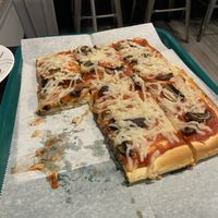 Old forge pizza with mushrooms  at eden in Wilkes-barre