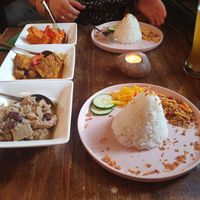 Rice platter at Mata Hari in Cologne