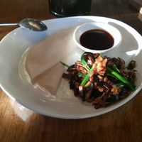 Stir-fry Mixed Wild Mushroom Pancakes at The Rice Den in St Leonards