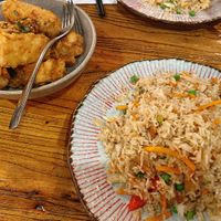 Fried rice and tofu  at The Rice Den in St Leonards