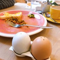 Vegan eggs (I’m kidding, just salt and pepper) at Buchta B in Brno