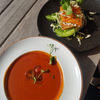 Pomodori soup. Really good taste at Gourmet Bar in Hoofddorp