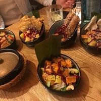 A selection of the main tapas at Vegan House - Alaunstraße in Dresden