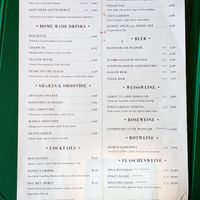 Drinks menu at Vegan House at Vegan House - Alaunstraße in Dresden