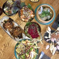 Six tapas dishes. All so tasty and unique    at Vegan House - Alaunstraße in Dresden
