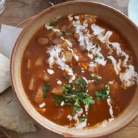 Bohnengulasch at Élelem Etterem in Budapest