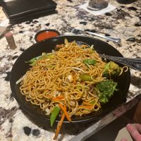 Veggie lo-mein, added broccoli and tofu.  So good!  at P.F. Chang's in Mount Pleasant