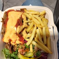 Kebab plate vegan at Mangal BBQ in Stockholm