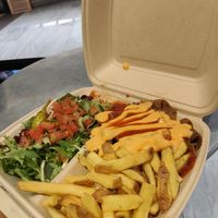 Vegan kebab plate at Mangal BBQ in Stockholm