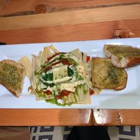 Deconstructed lasagna also super yum! at Melange Eatery in Medford