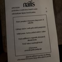   at Naifs in South East London