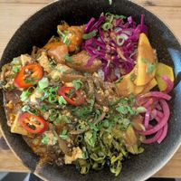 Mapo tofu rice bowl at Tiger Bites Pig in Birmingham