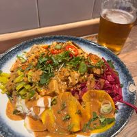 tofu bowl + beer at Tiger Bites Pig in Birmingham
