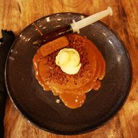 Biscoff pancakes - half portion at The Dispensary in Newcastle Upon Tyne