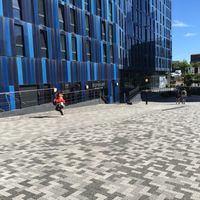 Alley where cafe is found at The Dispensary in Newcastle Upon Tyne