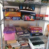 Board games in the café at Naked Coffee in Bournemouth