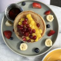 Delicious vegan pancakes.  at Sunny Side Up - Westend in Frankfurt