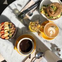 Açaí bowl and scrambled egg bagel   at Sunny Side Up - Westend in Frankfurt