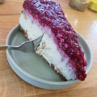 Vegan Raspberry Cheesecake at Sunny Side Up - Westend in Frankfurt