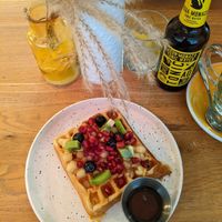 vegan waffles at Sunny Side Up - Westend in Frankfurt