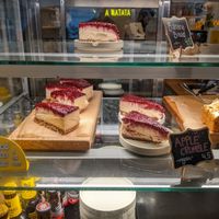 vegan cakes on display at Sunny Side Up - Westend in Frankfurt