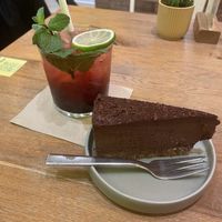 Homemade Refresher & Chocolate Mousse Cake  at Sunny Side Up - Westend in Frankfurt
