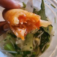 Vegan crunch roll with sweet chili sauce at Sweet Basil in Beaumont