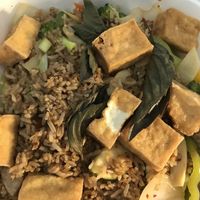 Basil Fried rice with fried tofu   at Thai Tradition  in Wichita