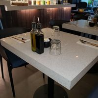 Comfortable table at The Vegan Choice in Miami