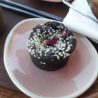 Peanut butter brownie at Manara Arts & Culture in Amman