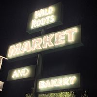 Store sign  at Wild Roots Market in Felton