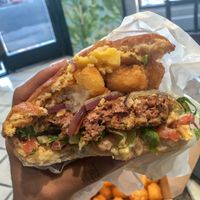 Queen Burger (I put tots inside) at Gegen in Los Angeles