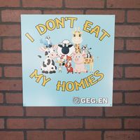 Poster inside the restaurant at Gegen in Los Angeles