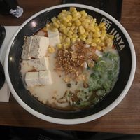 Spicy creamy vegan ramen, added corn  🔥   at JINYA Ramen Bar in Washington