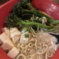 Spicy vegan ramen with broccolini   at JINYA Ramen Bar in Washington