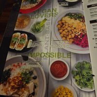 Vegan menu page at JINYA Ramen Bar in Washington