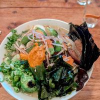 Veggie Ramen w/ extra veggies & a spice bomb at Daikaya in Washington