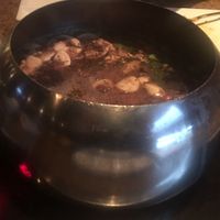 Close up of the vegan entree fondue! at The Melting Pot in King Of Prussia