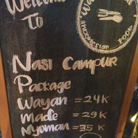 Cheap options! Veg, Chicken or Beef at Warung Local in Canggu