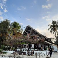 Outside at Mr Kahawa in Zanzibar