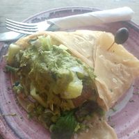 Falafel wrap at Mr Kahawa in Zanzibar