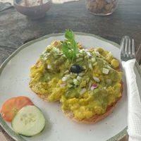 Avocados bread at Mr Kahawa in Zanzibar