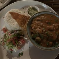 Okra & cashew nut masalaa   at Mr Kahawa in Zanzibar