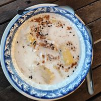 Banana in coconut milk at Noina's Mystic Mountain Restaurant & Bungalows in Koh Samet