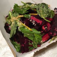 Vegan Beetroot salad at Lokalkompagniet in Nykoebing Sjaelland