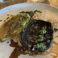 Miso braised mushroom with pumpkin seed pesto. 😋   at The Weaving Shed in Bradford-on-avon