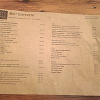 Menu at Wapalapam in Le Morne