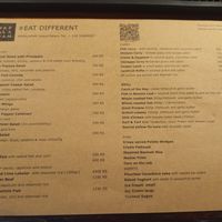 Food menu at Wapalapam in Le Morne