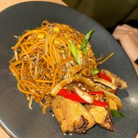 Salt & pepper tofu with noodles   at Woo Tan Scran - Cloud Kitchen in Liverpool
